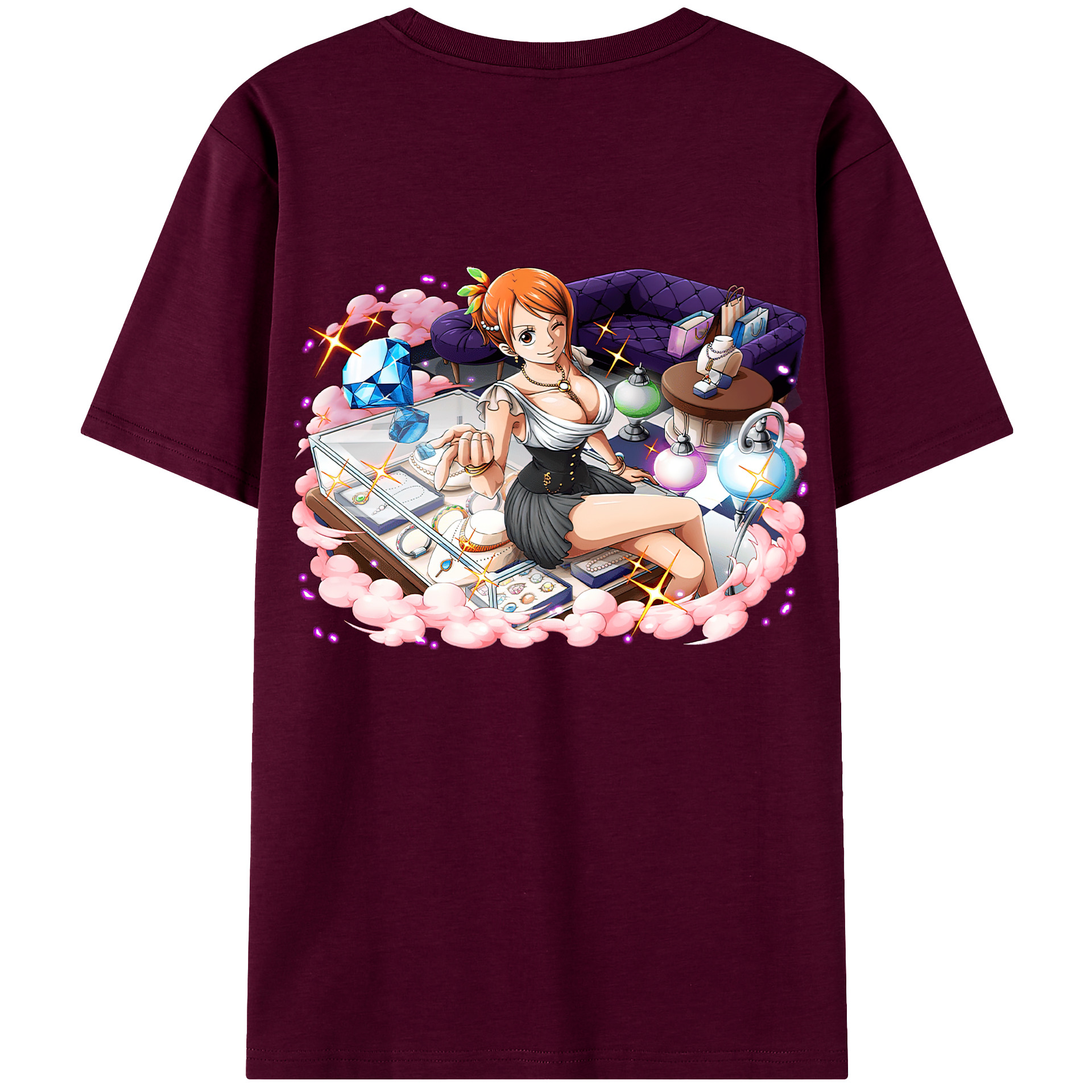 （画像用） ワンピース ナミ ONE PIECE Nami レディース半袖Tシャツ(バックプリント)